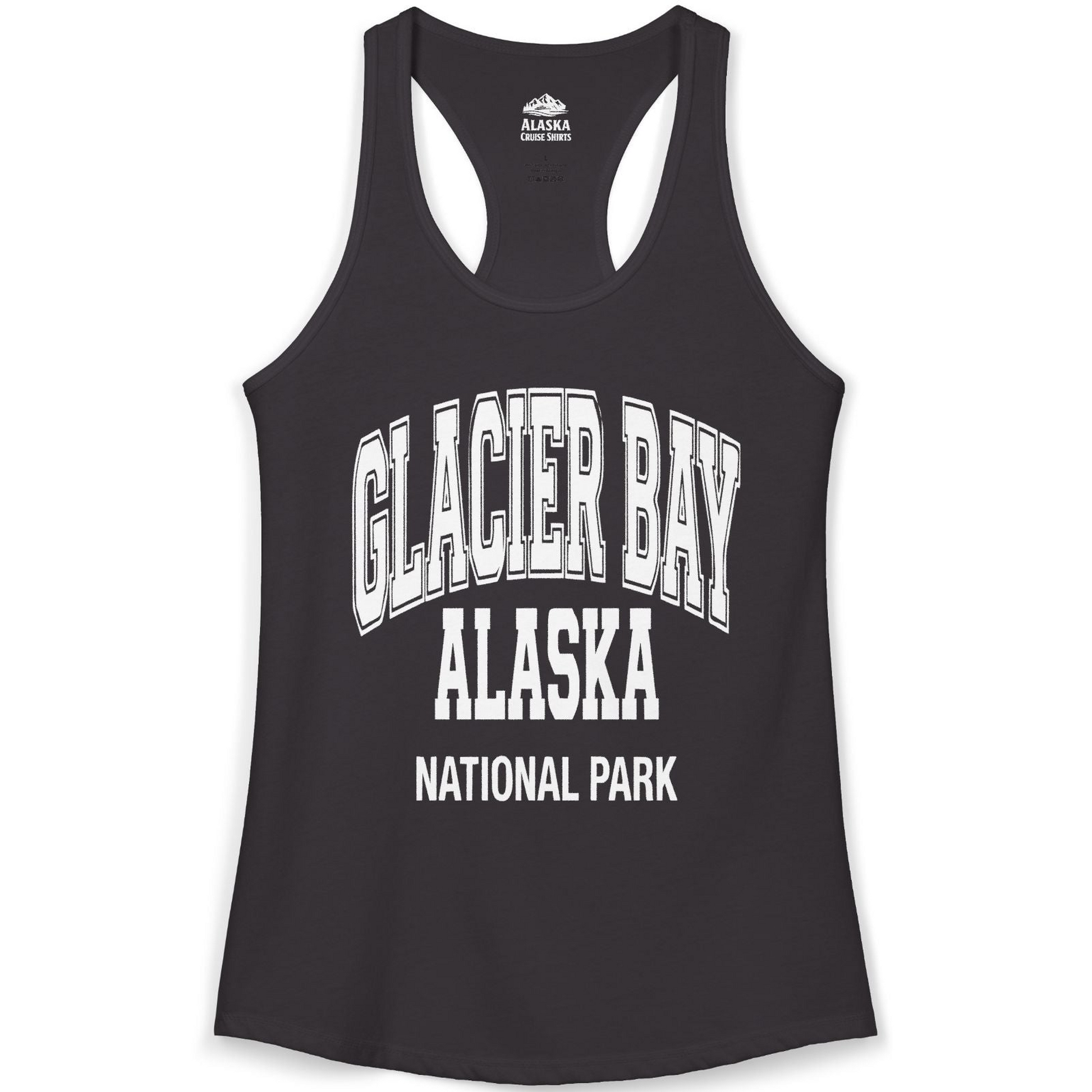 Glacier Bay Alaska National Park Classic Souvenir T-Shirt — Ladies Tank Tank Top – Alaska Cruise Shirts