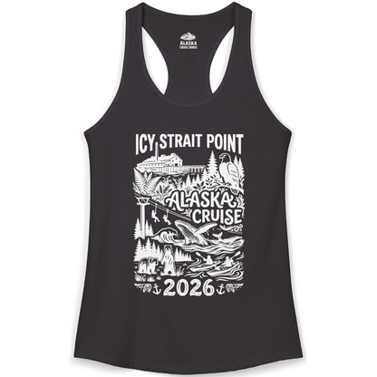 Icy Strait Point Alaska Cruise 2026 Wildlife Adventure Shirt — Ladies Tank Tank Top – Alaska Cruise Shirts
