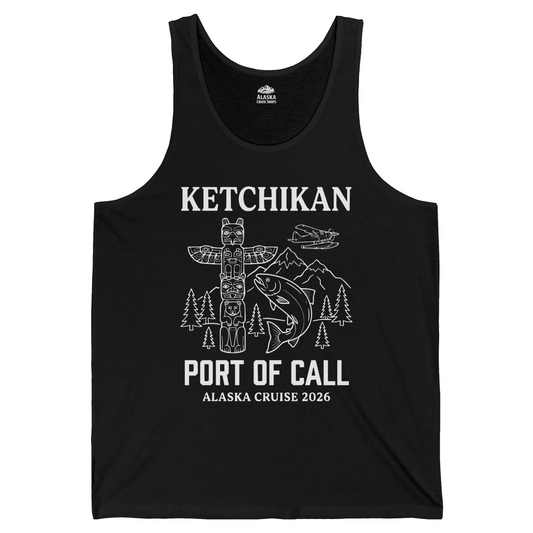 Ketchikan Alaska Cruise Port of Call Totem Wildlife Adventure Shirt — Tank Top Tank Top – Alaska Cruise Shirts