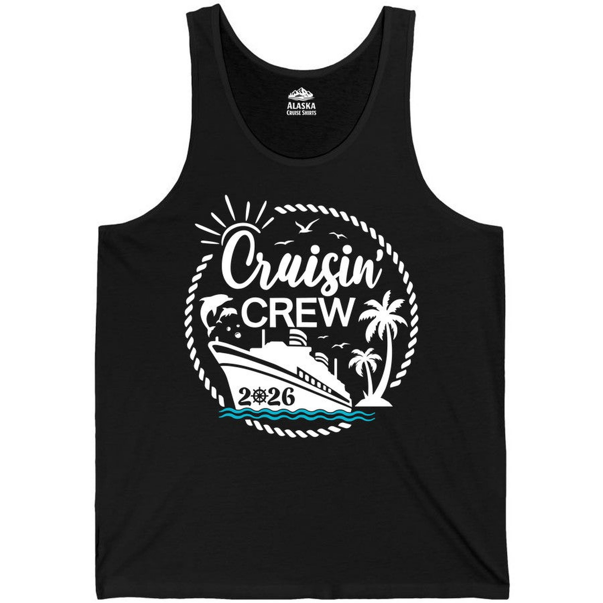 Cruisin Crew Shirt Tropical Family Group Cruise 2026 Caribbean Islands — Tank Top Tank Top – Alaska Cruise Shirts