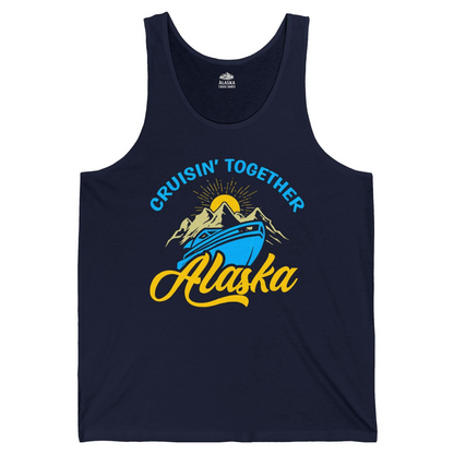 Alaska Cruise Adventure Mountains Sunrise Retro Shirt for Travelers — Tank Top Tank Top – Alaska Cruise Shirts