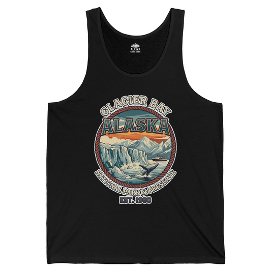 Glacier Bay Alaska National Park Vintage Nature Scene Shirt — Tank Top Tank Top – Alaska Cruise Shirts