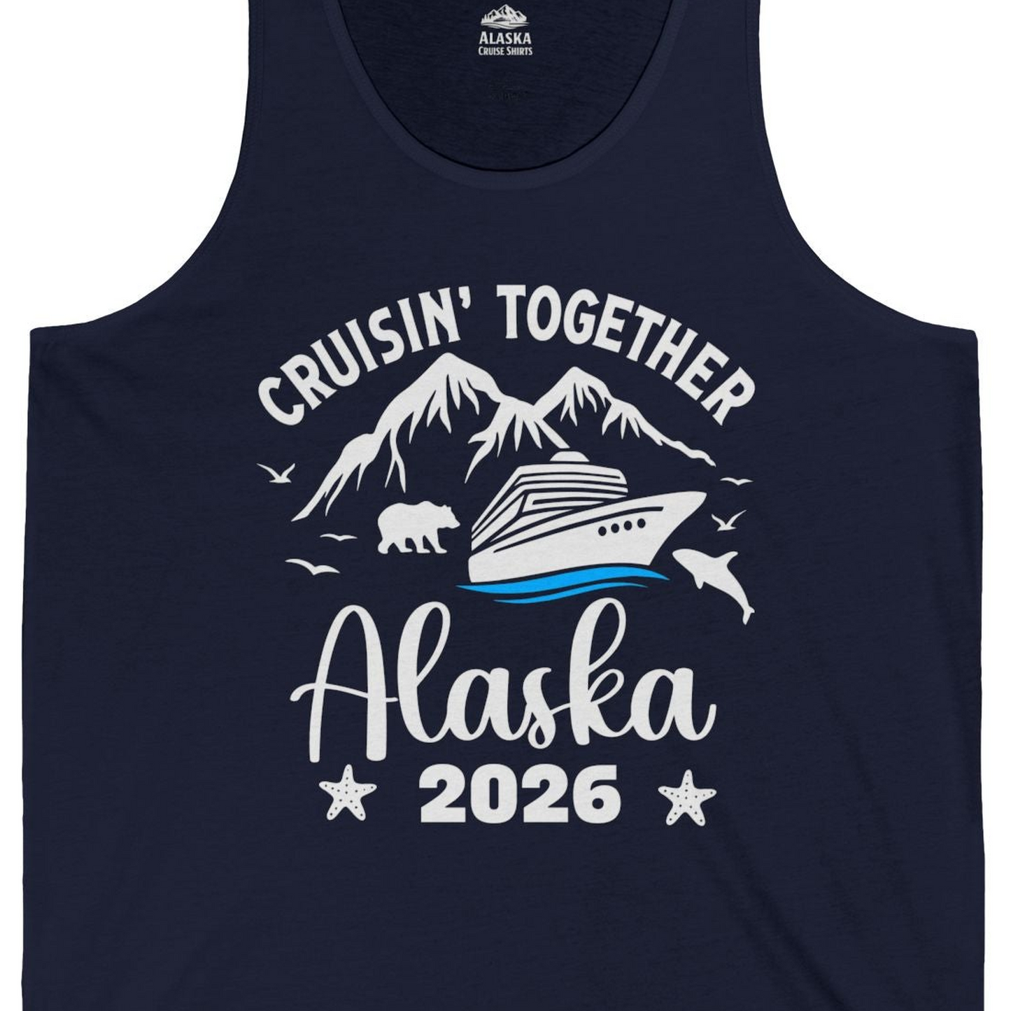 Alaska Cruise Adventure 2026 Shirt Tank Top – Alaska Cruise Shirts Close Up