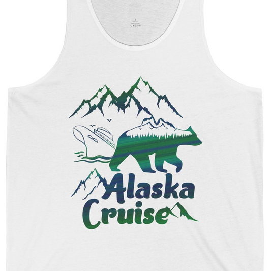 Alaska Cruise Bear Mountains Silhouette Shirt Tank Top – Alaska Cruise Shirts Close Up
