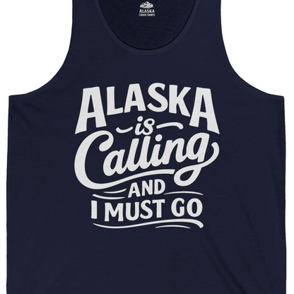 Alaska Is Calling Adventure Typography tank top Tank Top – Alaska Cruise Shirts Close Up