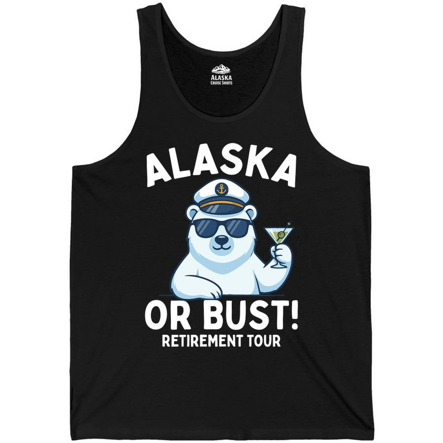 Alaska Retirement Cruise Shirt Tank Top – Alaska Cruise Shirts Close Up