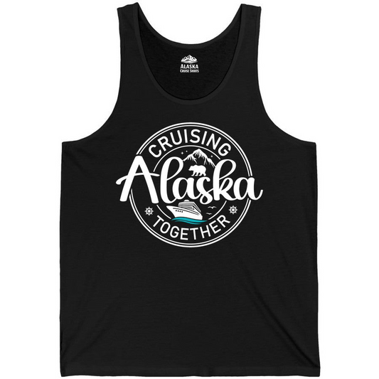 Alaska Cruise Adventure Retro Badge Shirt Tank Top – Alaska Cruise Shirts Close Up