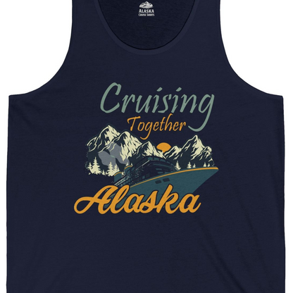 Cruising Together Alaska Mountains Family Alaska Cruise Adventure Shirt — Tank Top Tank Top – Alaska Cruise Shirts Close Up