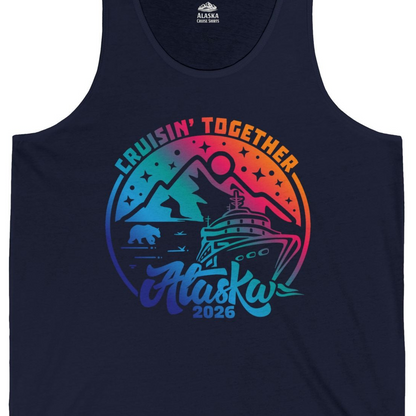 Alaska Cruise Adventure Mountains Wildlife Retro Family Group Shirt 2026 — Tank Top Tank Top – Alaska Cruise Shirts Close Up