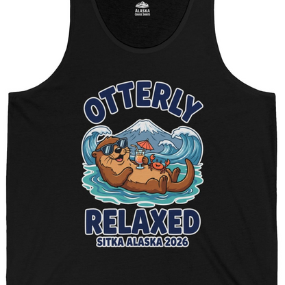 Otterly Relaxed Sitka Alaska 2026 Vacation Souvenir Shirt — Tank Top Tank Top – Alaska Cruise Shirts Close Up