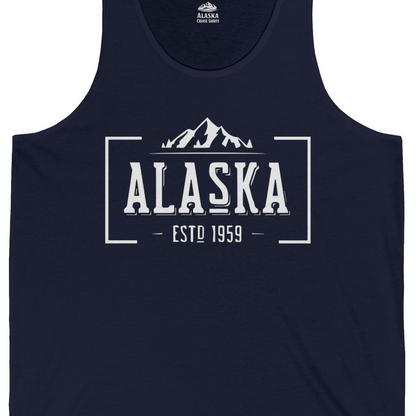 Vintage Alaska Estd 1959 Shirt Tank Top – Alaska Cruise Shirts Close Up