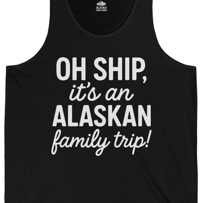 Funny Alaska Family Cruise Trip Statement Vacation Shirt — Tank Top Tank Top – Alaska Cruise Shirts Close Up