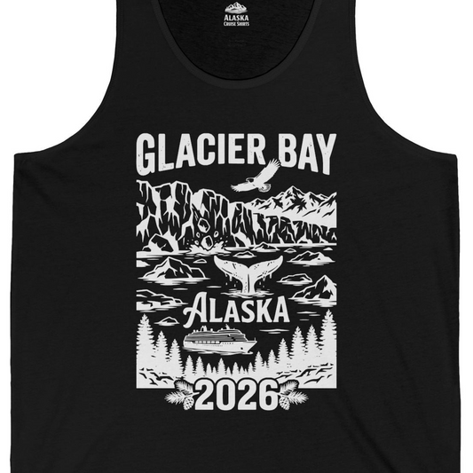 Glacier Bay Alaska 2026 Cruise Adventure Nature Scene Shirt — Tank Top Tank Top – Alaska Cruise Shirts Close Up