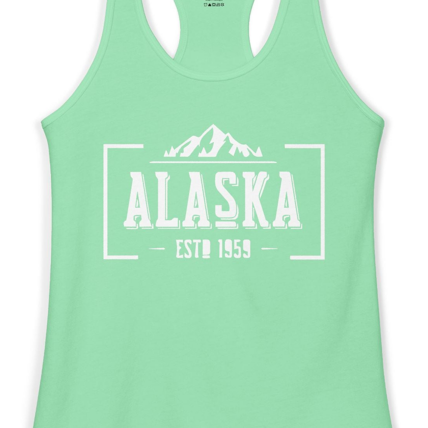 Alaska Mountain Vintage Shirt Tank Top – Alaska Cruise Shirts Close Up