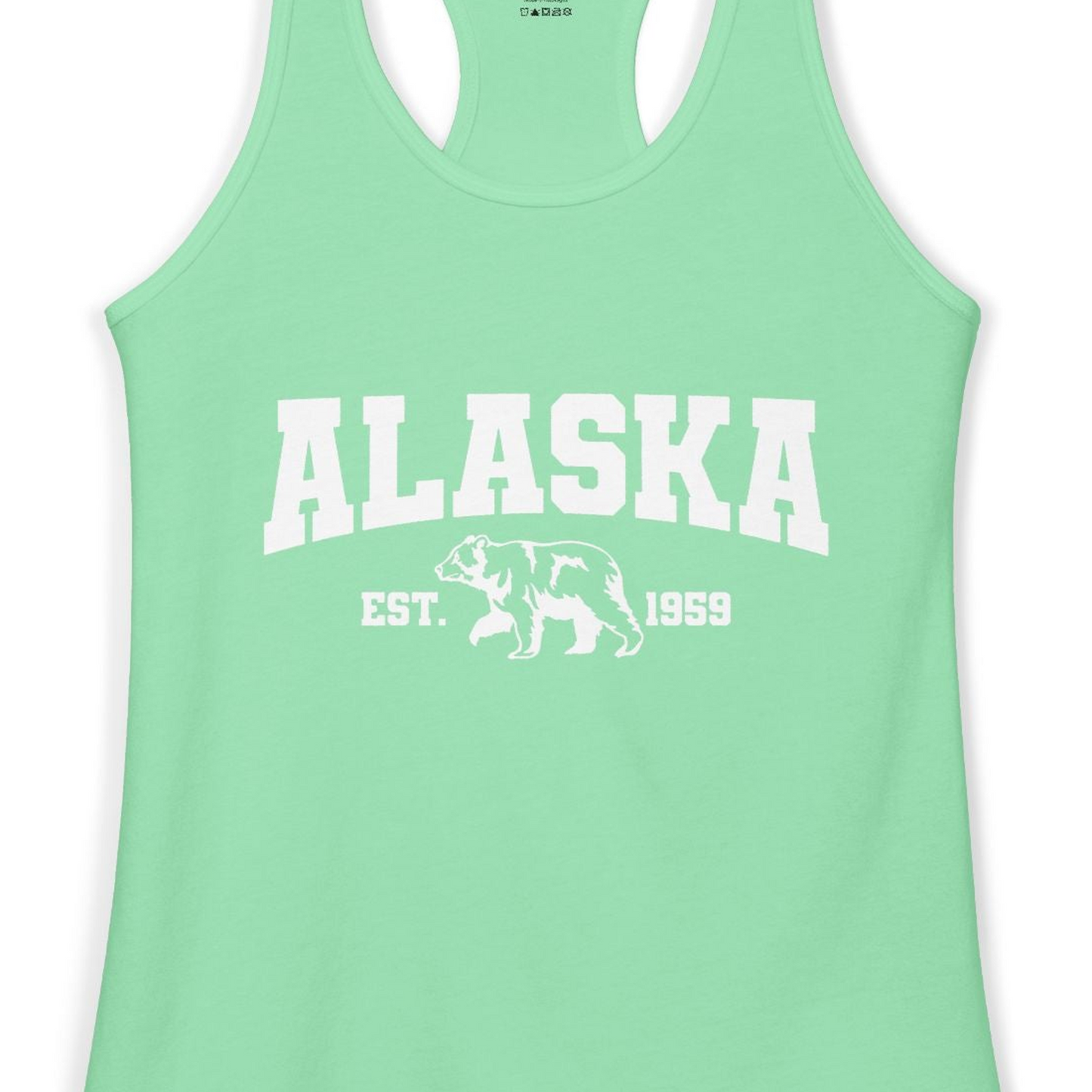 Vintage Alaska Bear Shirt Tank Top – Alaska Cruise Shirts Close Up