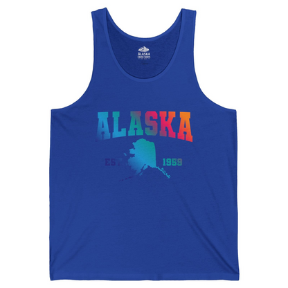 Retro Alaska Est 1959 Shirt Tank Top – True Royal – Alaska Cruise Shirts