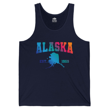 Retro Alaska Est 1959 Shirt Tank Top – Navy – Alaska Cruise Shirts
