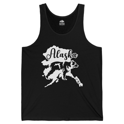 Alaska Bear Silhouette Shirt Tank Top – Black – Alaska Cruise Shirts