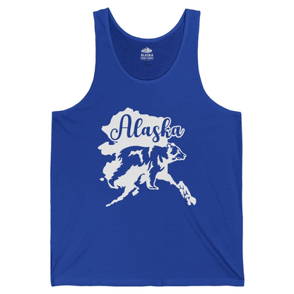 Alaska Bear Silhouette Shirt Tank Top – True Royal – Alaska Cruise Shirts