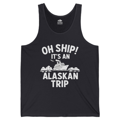 Oh Ship Alaskan Cruise Shirt Tank Top – Dark Grey – Alaska Cruise Shirts