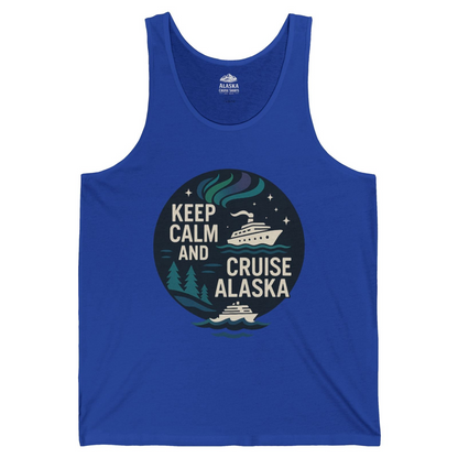 Keep Calm Cruise Alaska Shirt Tank Top – True Royal – Alaska Cruise Shirts