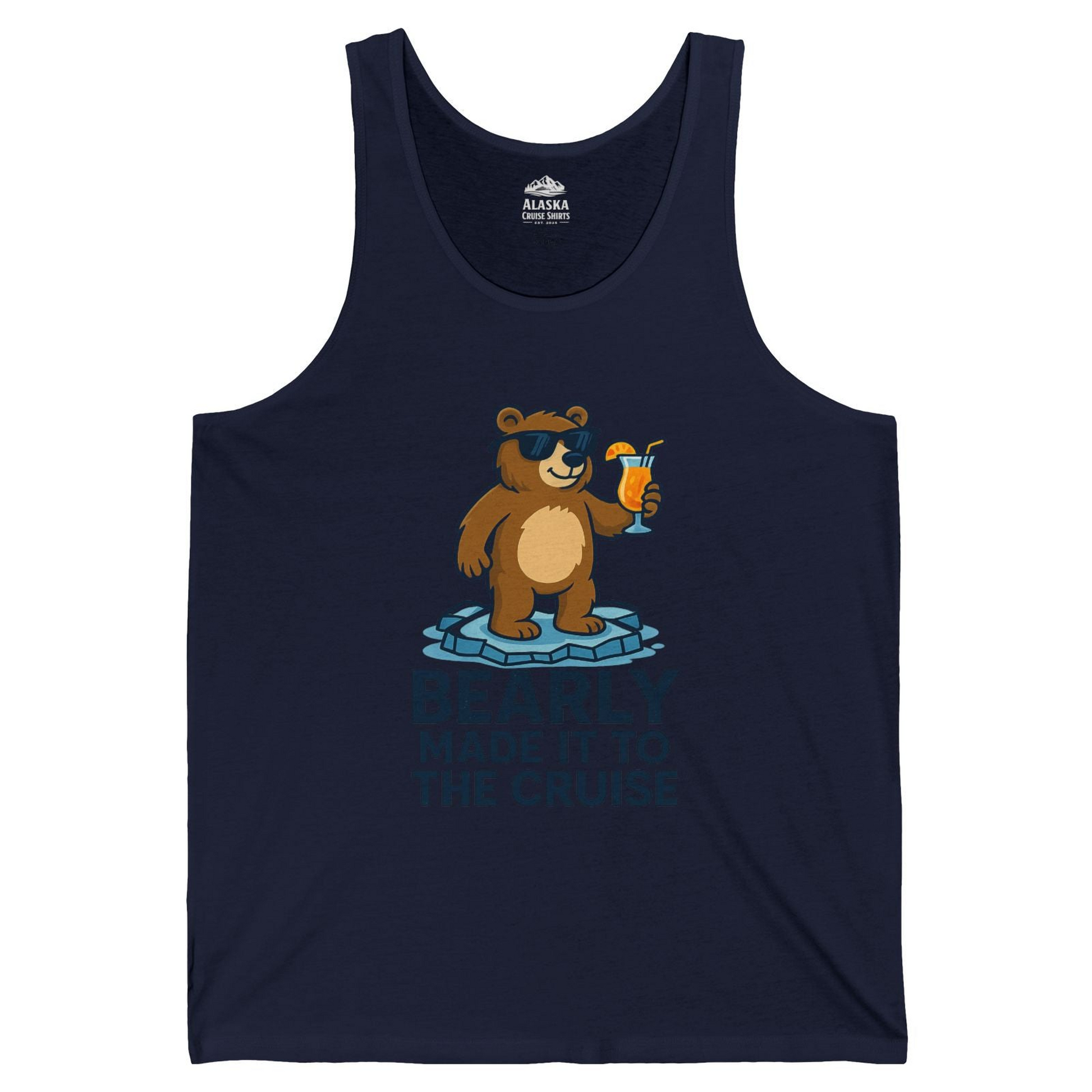 Bear Cruise Shirt Tank Top – Navy – Alaska Cruise Shirts