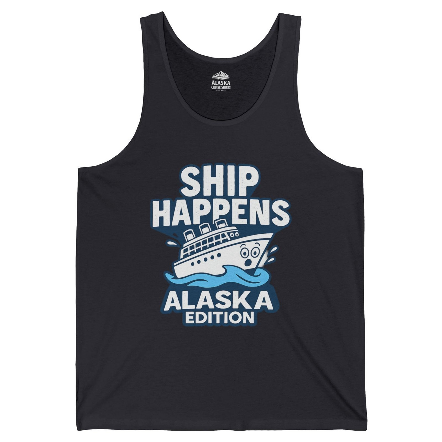 Ship Happens Alaska Cruise Shirt Tank Top – Dark Grey – Alaska Cruise Shirts