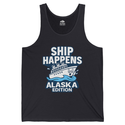 Ship Happens Alaska Cruise Shirt Tank Top – Dark Grey – Alaska Cruise Shirts