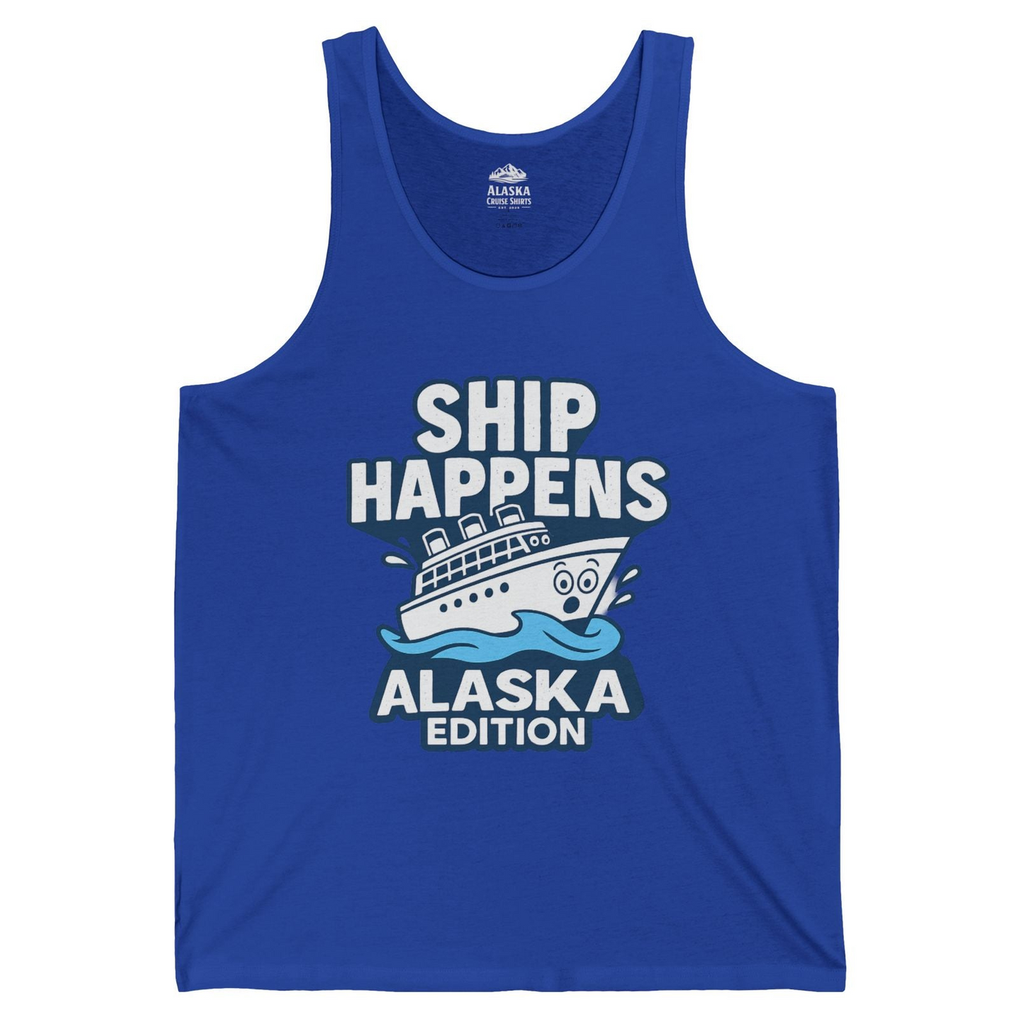 Ship Happens Alaska Cruise Shirt Tank Top – True Royal – Alaska Cruise Shirts