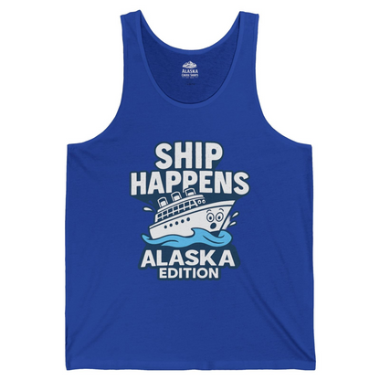 Ship Happens Alaska Cruise Shirt Tank Top – True Royal – Alaska Cruise Shirts