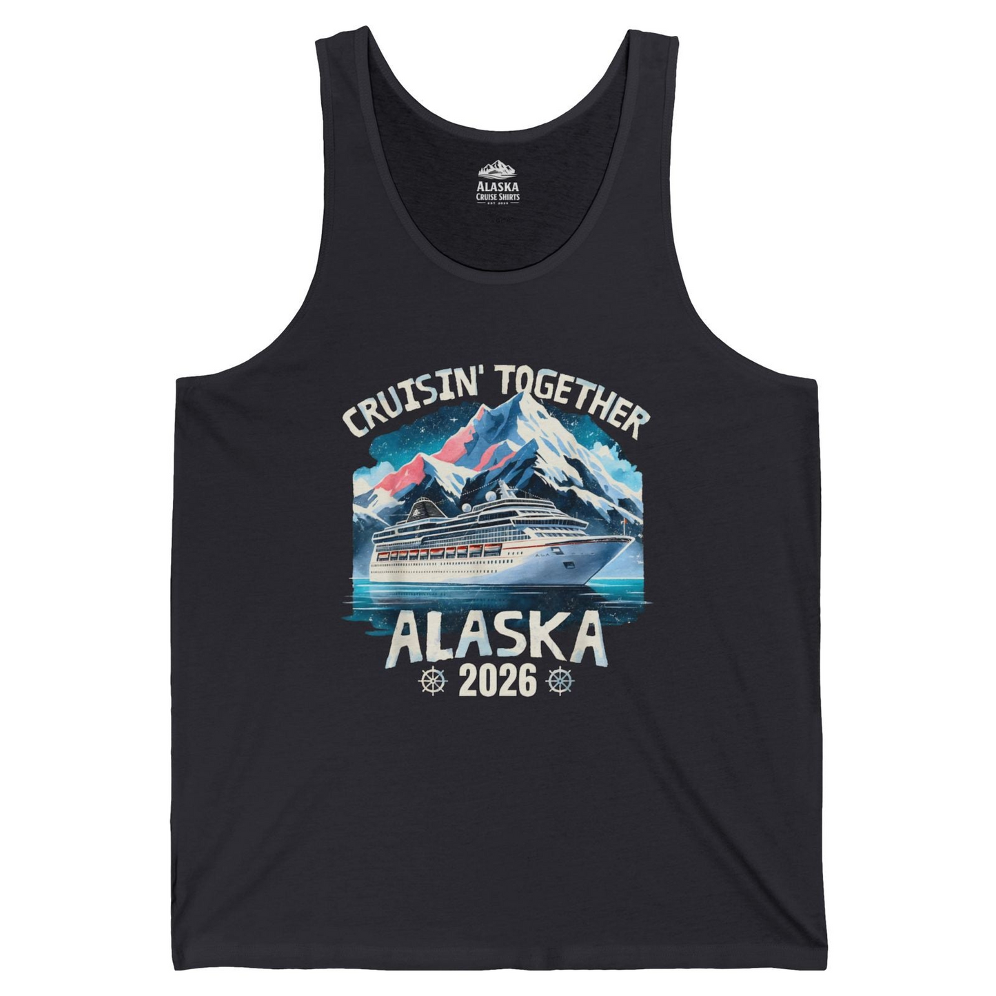 Alaska Cruise 2026 Shirt Tank Top – Dark Grey – Alaska Cruise Shirts