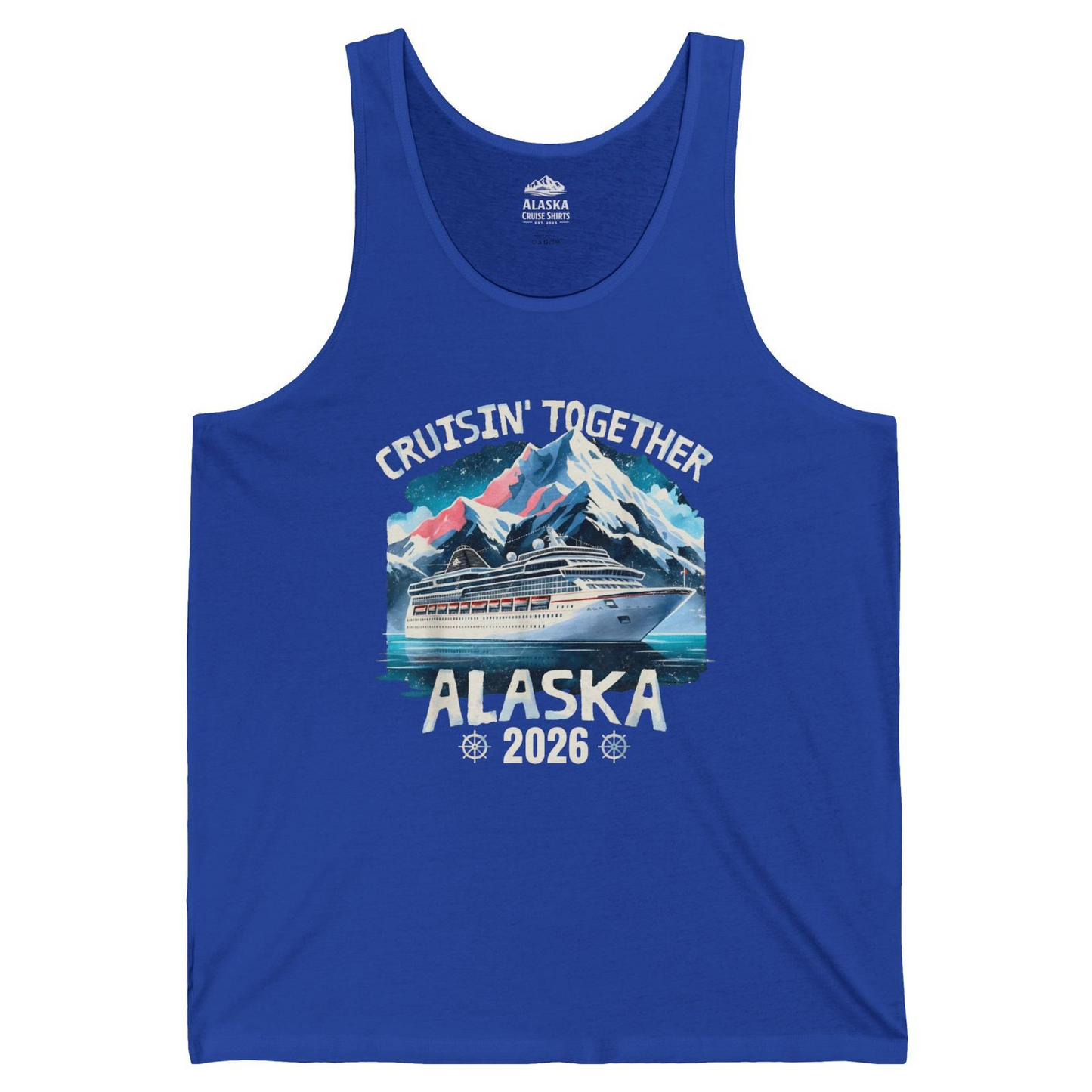 Alaska Cruise 2026 Shirt Tank Top – True Royal – Alaska Cruise Shirts