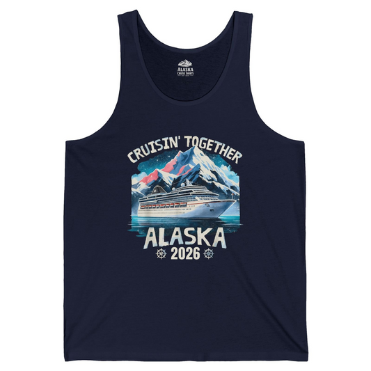 Alaska Cruise 2026 Shirt Tank Top – Navy – Alaska Cruise Shirts