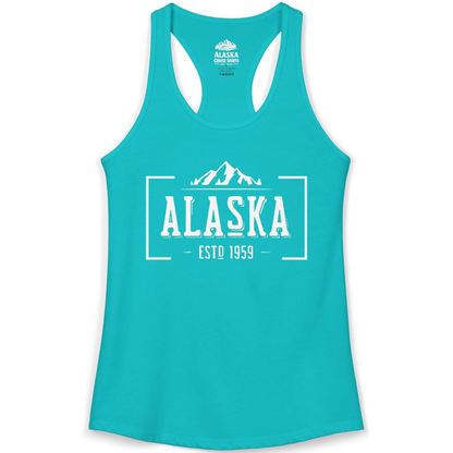 Vintage Alaska Estd 1959 Shirt Tank Top – Tahiti Blue – Alaska Cruise Shirts