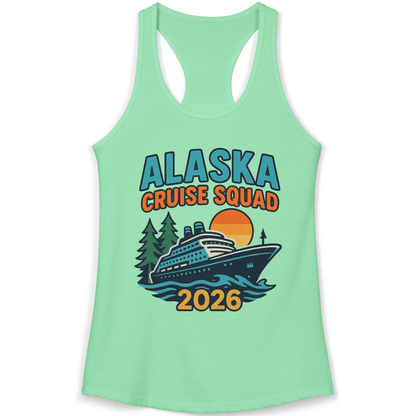 Alaska Cruise Squad Shirt Tank Top – Solid Mint – Alaska Cruise Shirts