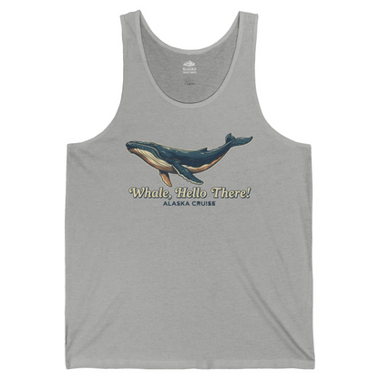 Whale Hello There Alaska Cruise tank top Tank Top – Athletic Heather – Alaska Cruise Shirts