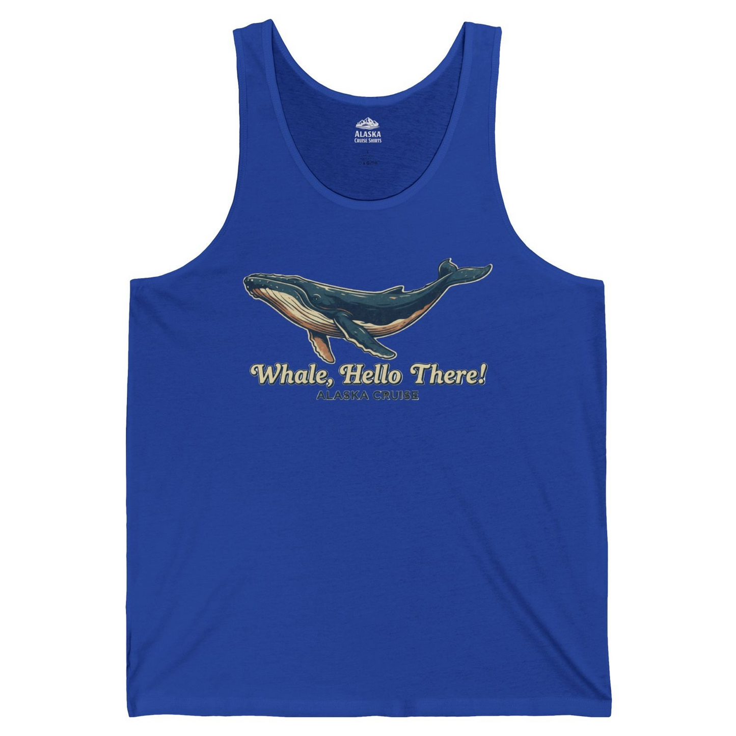 Whale Hello There Alaska Cruise tank top Tank Top – True Royal – Alaska Cruise Shirts