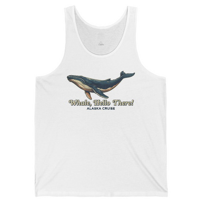 Whale Hello There Alaska Cruise tank top Tank Top – White – Alaska Cruise Shirts