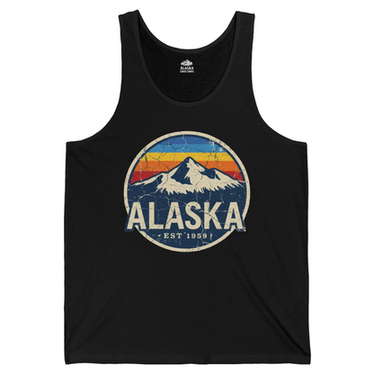 Alaska Vintage tank top Tank Top – Black – Alaska Cruise Shirts