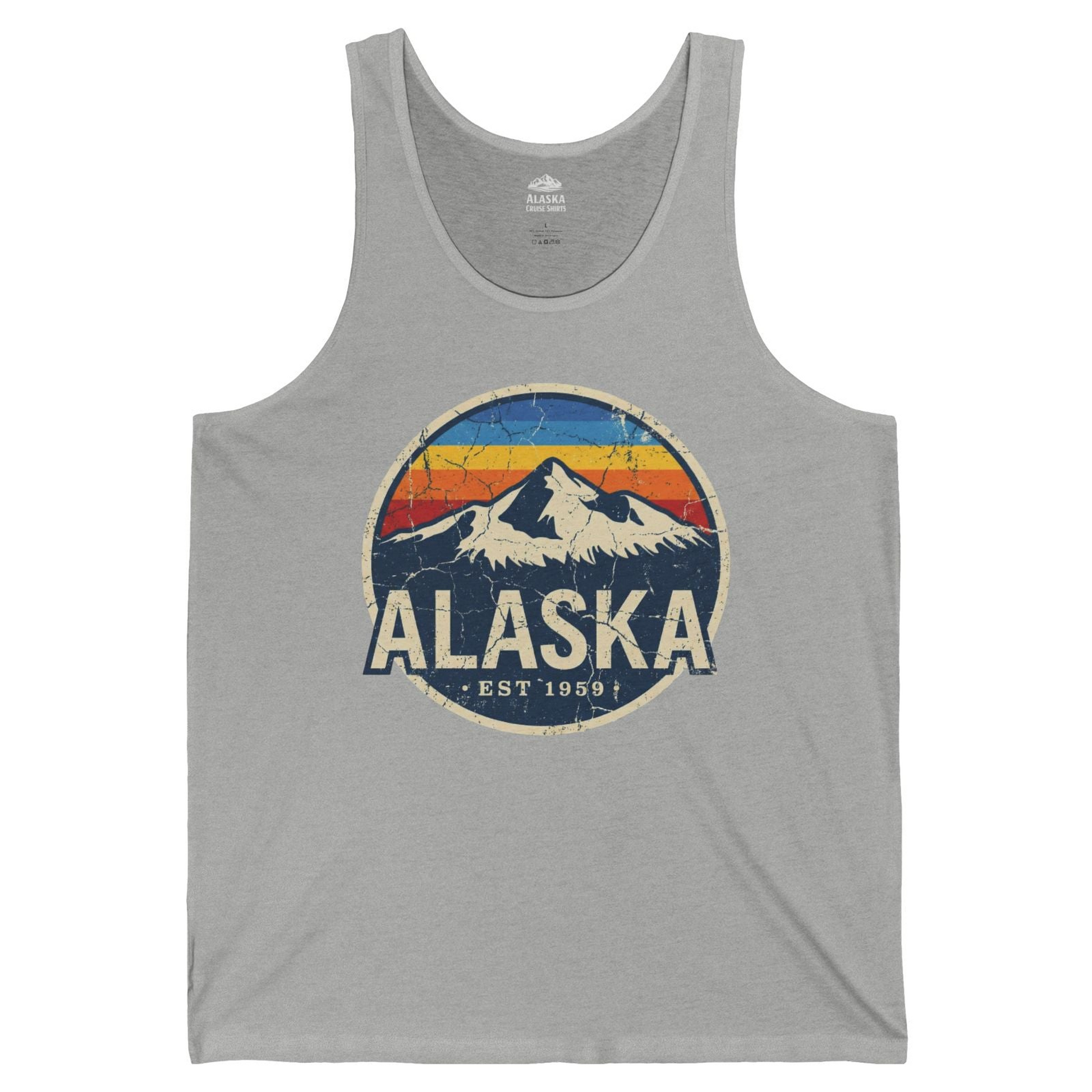 Alaska Vintage tank top Tank Top – Athletic Heather – Alaska Cruise Shirts