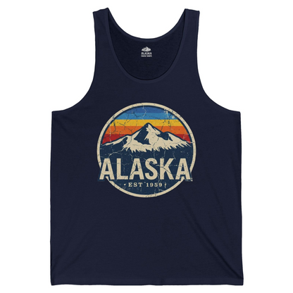 Alaska Vintage tank top Tank Top – Navy – Alaska Cruise Shirts