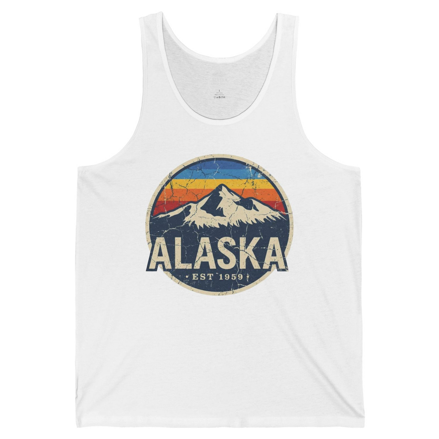 Alaska Vintage tank top Tank Top – White – Alaska Cruise Shirts