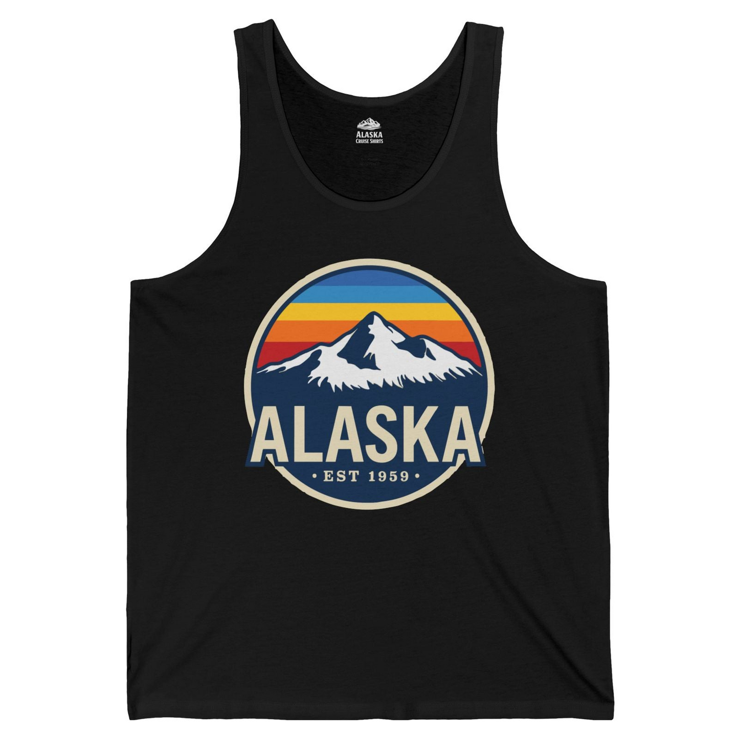 Alaska Vintage tank top Tank Top – Black – Alaska Cruise Shirts
