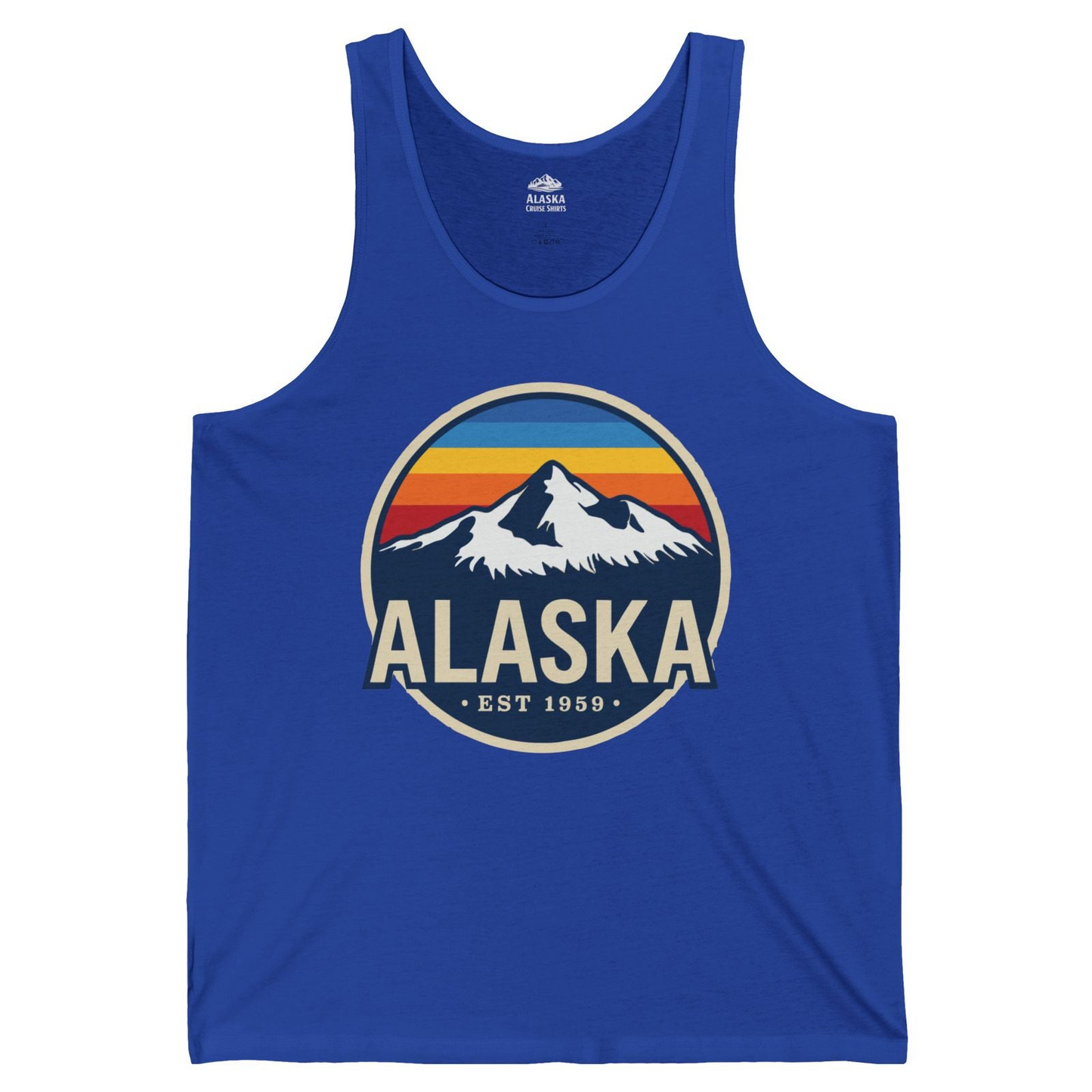 Alaska Vintage tank top Tank Top – True Royal – Alaska Cruise Shirts