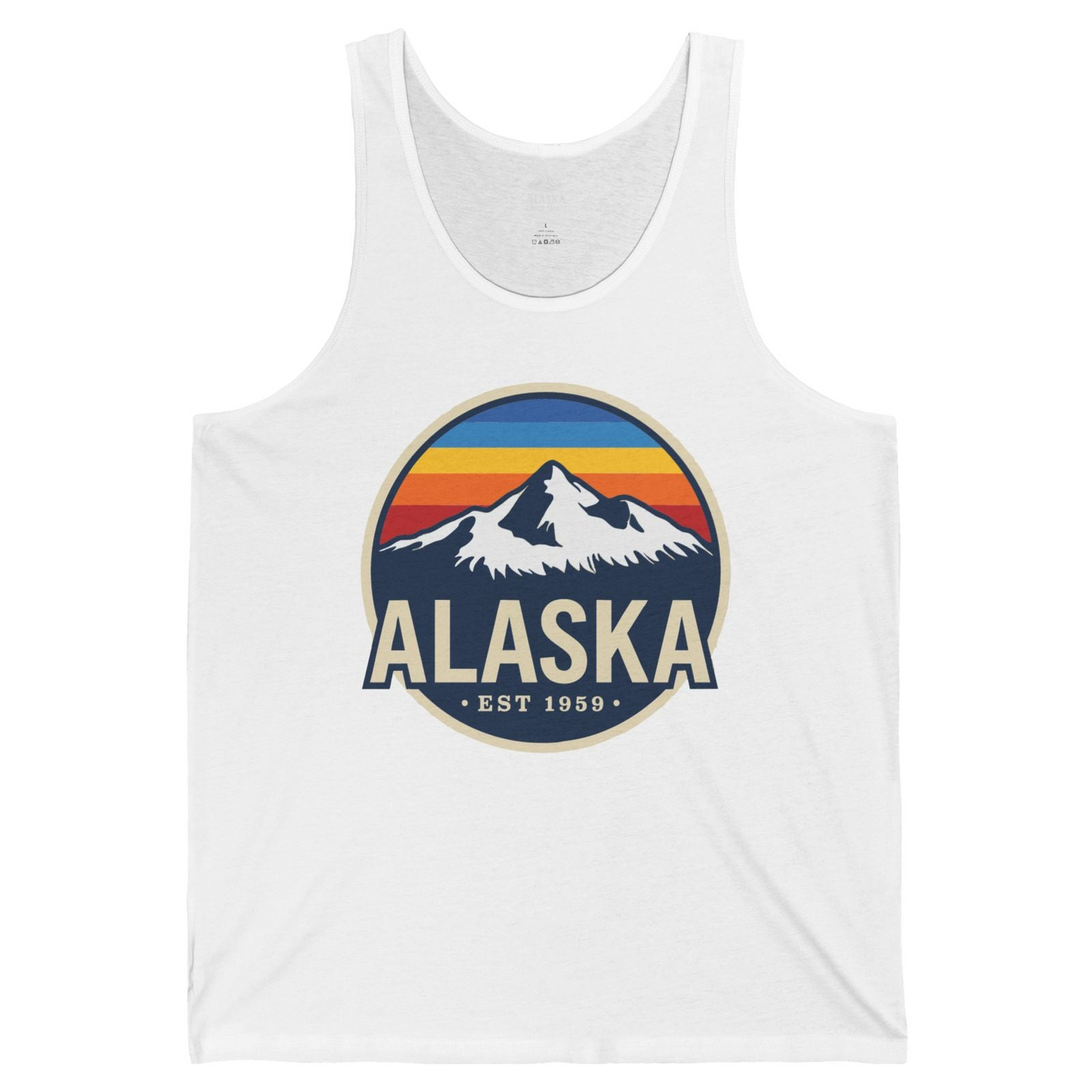 Alaska Vintage tank top Tank Top – White – Alaska Cruise Shirts
