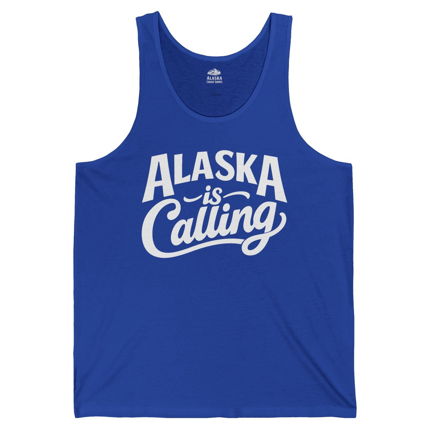 Alaska Is Calling Shirt Tank Top – True Royal – Alaska Cruise Shirts