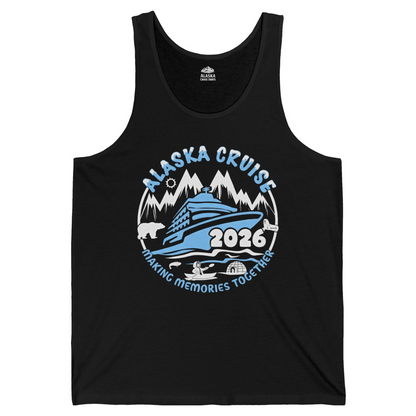 Alaska Cruise 2026 Family Adventure Shirt with Wildlife and Nature — Tank Top Tank Top – Black – Alaska Cruise Shirts