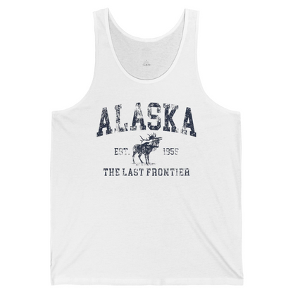 Vintage Alaska Moose Shirt Tank Top – White – Alaska Cruise Shirts