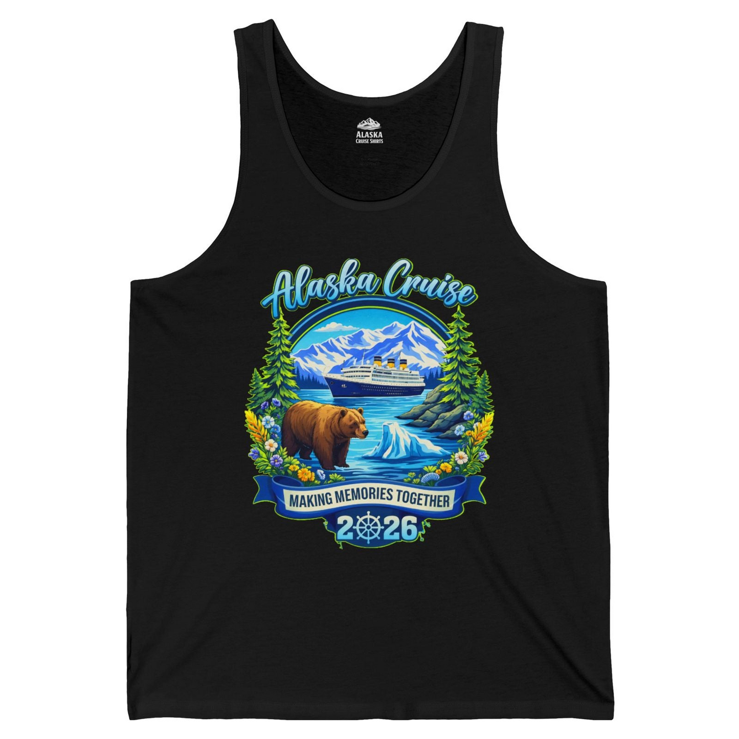 Alaska Cruise 2026 Family tank top Tank Top – Black – Alaska Cruise Shirts