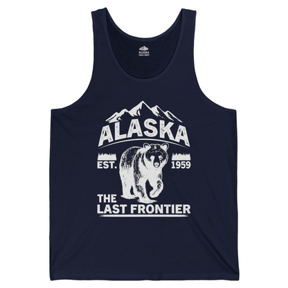 Alaska Bear Shirt Tank Top – Navy – Alaska Cruise Shirts